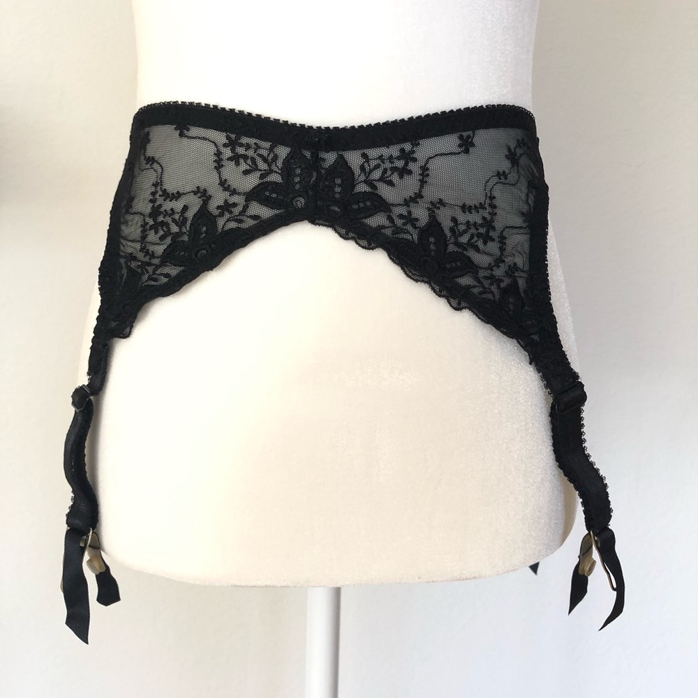 Felina Black Lace Garter Belt - P/S